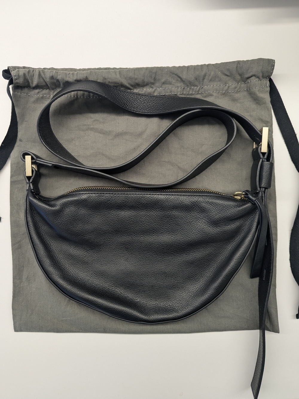 All Saints Black Crossbody Bag Like New